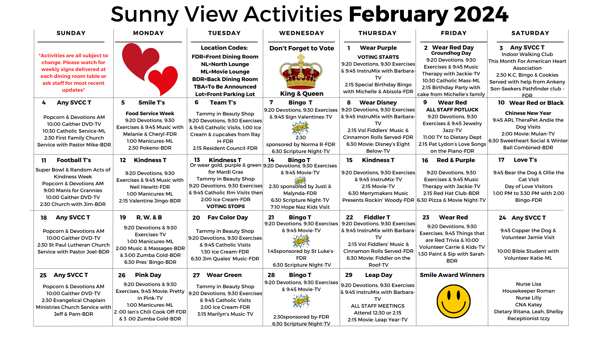 Resident Activities Sunny View Care Center Ankeny, Iowa