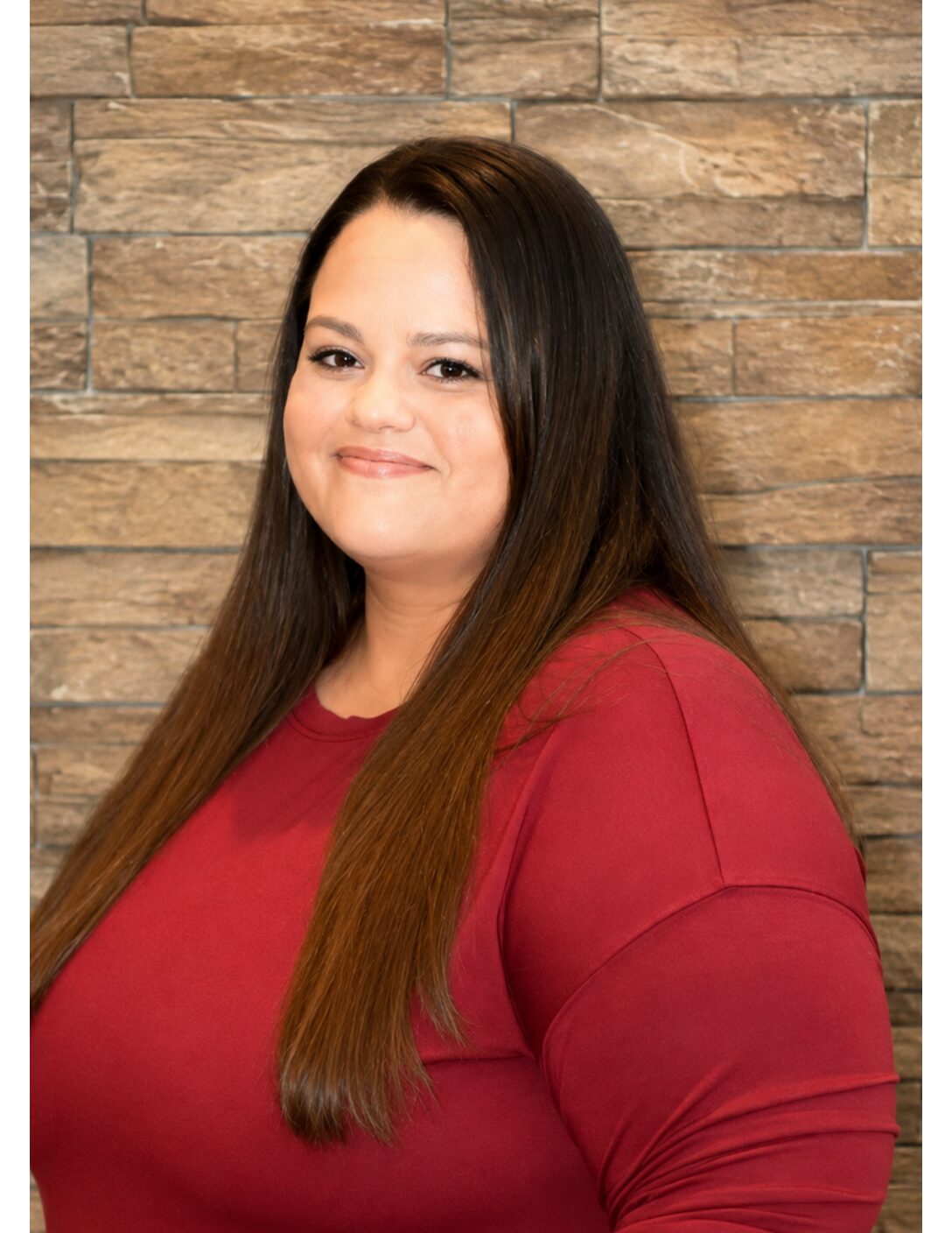 female business worker with long silver hair